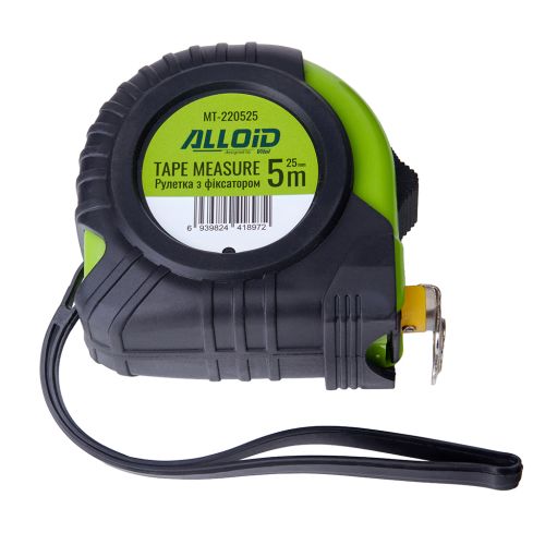 Рулетка Alloid Base, з фіксатором, 5м×25мм (MT-220525)