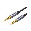 Кабель мультимедійний 3.5mm M to 3.5mm M 1.5m (4pin) AV183 gray Ugreen (20497) - Зображення 1