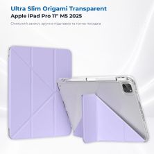Чохол до планшета BeCover Ultra Slim Origami Transparent Apple iPad Pro 11 M5 2025 Purple (715957)