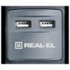 Мережевий подовжувач REAL-EL RS-3 USB CHARGE 1.8m, black (EL122500001) - Зображення 1