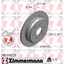 Гальмівний диск ZIMMERMANN 280.3182.20