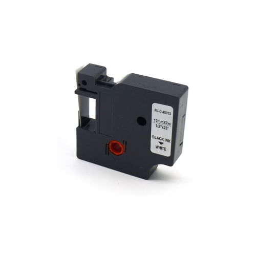 Стрічка для принтера етикеток UKRMARK RL-D-45013P-BK/WT, аналог DYMO S0720530, 12мм х 7м. (CD45013P)