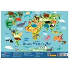 Підкладка настільна Cool For School Animal World's Map (CF61480-05)
