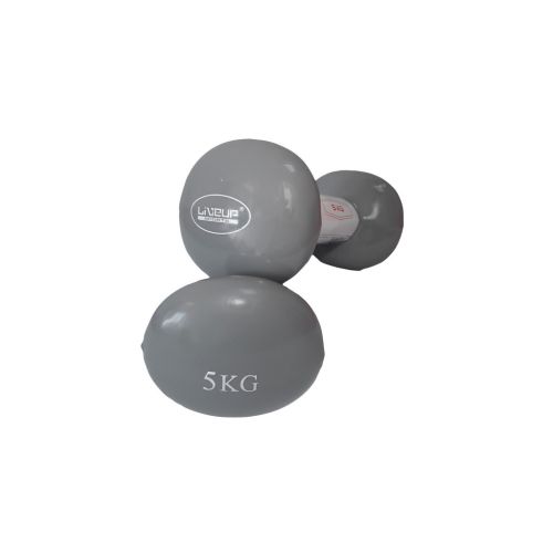 Гантельный набор LiveUp Vinyl Dumbbell Egg Head вінілові сірі 2х5кг LS2001-5 (6951376138252) Гантельный набор LiveUp Vinyl Dumbbell Egg Head вінілові сірі 2х5кг LS2001-5 (6951376138252)