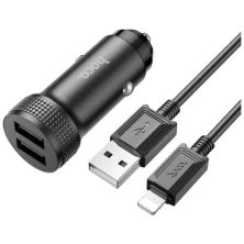 Зарядний пристрій HOCO Z49 Level USB-A + USB-A Black (6931474795625)