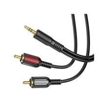 Кабель мультимедійний 3.5mm M to 2xRCA 1.5m BL11 Black BOROFONE (6974443382204) Кабель мультимедійний 3.5mm M to 2xRCA 1.5m BL11 Black BOROFONE (6974443382204)