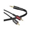 Кабель мультимедійний 3.5mm M to 2xRCA 1.5m BL11 Black BOROFONE (6974443382204) - Зображення 1