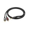 Кабель мультимедійний 3.5mm M to 2xRCA 1.5m BL11 Black BOROFONE (6974443382204) - Зображення 3