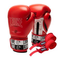 Боксерские перчатки Leone GN208 Iconic Red 10 унцій (GN208_Red_10oz)