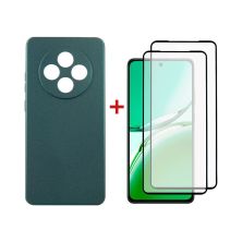 Чехол для мобильного телефона Dengos Oppo Reno 12F 4G Case Soft + 2 Glass (Green) (DG-CTG2P-28)