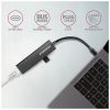Концентратор AXAGON USB-C to 3xUSB-A + RJ45 0.2m metal black (HMC-GL3A) - Изображение 3