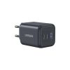 Зарядний пристрій UGREEN 2xUSB-C PD45W + 1xUSB QC3.0 GaN X527 gray (65156B) - Зображення 1