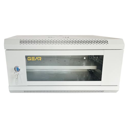 Шафа настінна GEAR 4U 19 600x600x240 мм, + полка 19, grey (GWMSN-4U-600-600G)