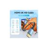 Кабель мультимедийный HDMI M to HDMI M 3.0m V2.0 4K60Hz aluminum alloy blue Vention (ALHSI) - Изображение 3