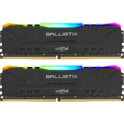 Модуль пам'яті для комп'ютера DDR4 16GB (2x8GB) 3600 MHz Ballistix Black RGB Micron (BL2K8G36C16U4BL)