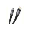 Дата кабель USB-C to Lightning 1.0m Black\Gray T-Phox (T-CL833) - Изображение 1