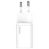 Зарядное устройство Baseus 1xUSB 25W (USB-C) + Cable Type-C white (TZCCSUP-L02) - Изображение 1