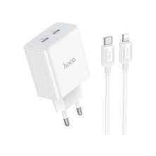 Зарядное устройство HOCO C108A charger set (C to iP) White (6931474784445)