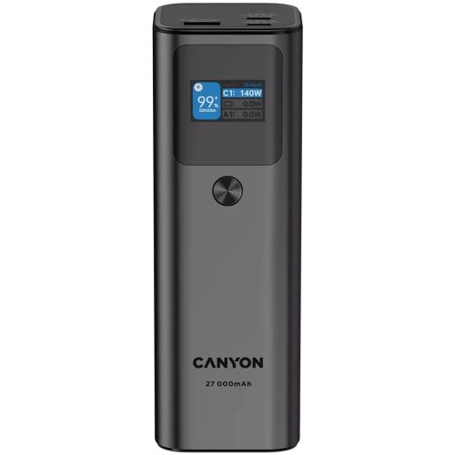 Батарея универсальная Canyon PB-2010 27000mAh PD/3.1/140Wh, in/out2xUSB-C PD/140W, outUSB-A/22.5W (CNE-CPB2010DG)