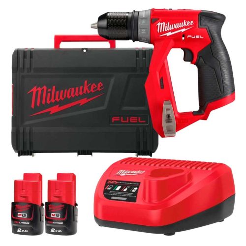 Шуруповерт Milwaukee M12 FDDXKIT-202X, 34 Нм, 2x2Аг, 4 насадки, кейс (4933464979)