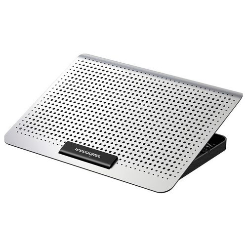 Подставка для ноутбука IceCoorel 10-15.6, 1*180mm 580 RPM, 2*USB, 350x225x26mm, Silver (A18)