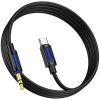 Кабель мультимедийный USB-C to 3.5mm M 1.0m silicone BL20 black BOROFONE (6941991114410) - Изображение 1