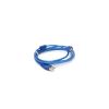 Дата кабель USB 2.0 AM/AF 1.8m ferrite transparent blue Voltronic (YT-AM/AF-1.8TBL) - Изображение 1