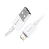 Дата кабель USB 2.0 AM to Lightning 1.0m 2.4A white Baseus (CALYS-A02) - Зображення 1