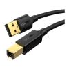 Кабель для принтера USB 2.0 AM/BM 1.0m US135 black Ugreen (20846) - Зображення 1