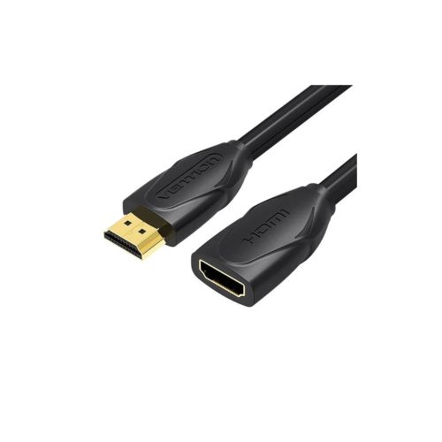 Кабель мультимедійний HDMI M to HDMI F 0.5m 4K60Hz black Vention (VAA-B06-B050)