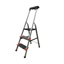 Драбина GTM cтремянка 3сх. верхя сходинка-0,63м, сходинки 13см., анодований (KMH0103BP)