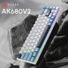 Клавіатура Ajazz AK680 V2 Ice Island Magnetic Switch USB UA Gray/Black (AK680-V2-I-GB) - Зображення 3