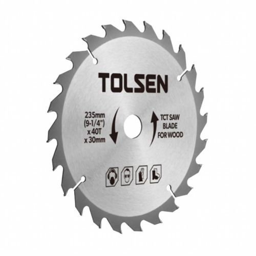 Диск пильный Tolsen пильный с ТВС напайками по дереву 235х60Т*30мм (76451)