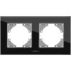 Рамка Videx BINERA черное стекло 2 поста (VF-BNFRG2H-B) - Изображение 1