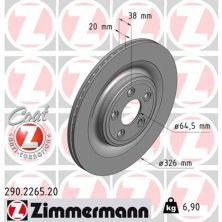 Тормозной диск ZIMMERMANN 290.2265.20