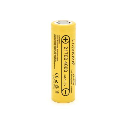 Аккумулятор 21700 4000mah (4000-4300mah), 25A, 3.7V (2.5-4.2V), Yellow, PVC BOX Liitokala (Lii-40A / 23385)