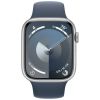 Смарт-часы Apple Watch Series 9 GPS 41mm Silver Aluminium Case with Storm Blue Sport Band - M/L (MR913QP/A) - Изображение 1