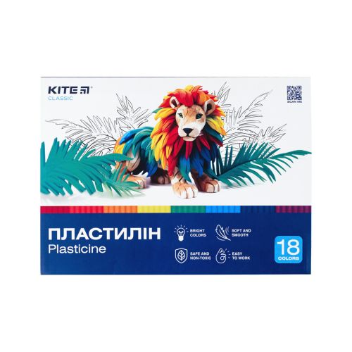 Пластилин Kite Classic 18 цветов, 360 г (K-085)