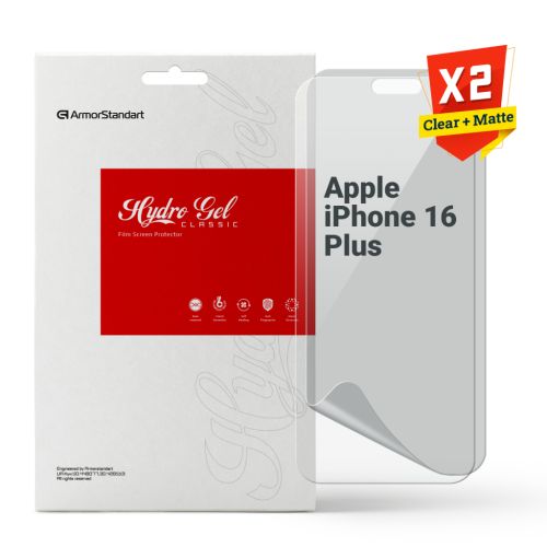 Плівка захисна Armorstandart Kit Clear + Matte Apple iPhone 16 Plus (ARM80699)