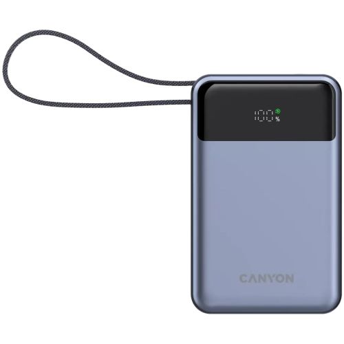 Батарея універсальна Canyon 20000mAh OnPower 600 PD/65W built-in cable Dark Grey (CNS-CPB600DG)