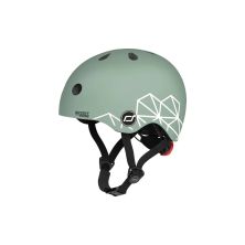 Шолом Scoot&Ride 45-51см , зелений, з ліхтариком (SR-181206-GREENLINES)