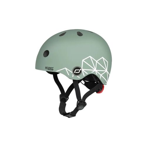 Шолом Scoot&Ride 45-51см , зелений, з ліхтариком (SR-181206-GREENLINES)