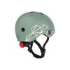Шолом Scoot&Ride 45-51см , зелений, з ліхтариком (SR-181206-GREENLINES) - Зображення 2