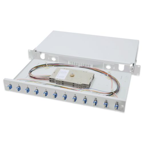 Патч-панель 1U 19, 12xLC duplex, incl, Splice Cass, OS2 Color Pigtails, Adapter Digitus (DN-96331/9)