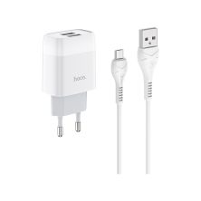 Зарядное устройство HOCO C73A Glorious 2xUSB + cable Micro 5P 12W White (6931474713063) Зарядное устройство HOCO C73A Glorious 2xUSB + cable Micro 5P 12W White (6931474713063)