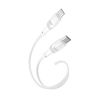 Дата кабель USB-C to USB-C 1.0m 60W High Elastic Zeus XO (NBQ239B_White) - Зображення 2