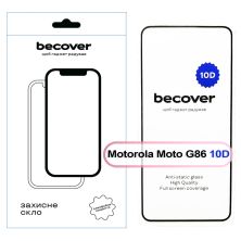 Стекло защитное BeCover 10D Motorola Moto G86 Black (713743)