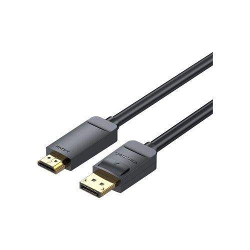 Кабель мультимедийный DisplayPort M to HDMI M 1.5m 4K30Hz black Vention (HAGBG)