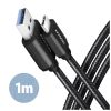 Дата кабель USB 3.2 AM to USB-C 1.0m black AXAGON (BUCM3-AM10AB) - Зображення 2