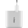 Зарядное устройство Globex GaN 1xUSB + 1xUSB-C 65W FastPower white (GaN65WAC) - Изображение 1